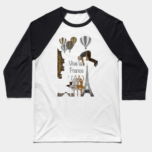 Vive la France Baseball T-Shirt